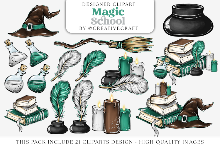 Wizard Magic School PNG clipart, magic school illustrations