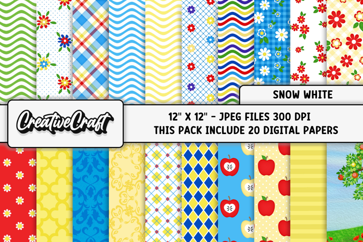 Snow white Digital Papers, scrapbooking backgrounds designs