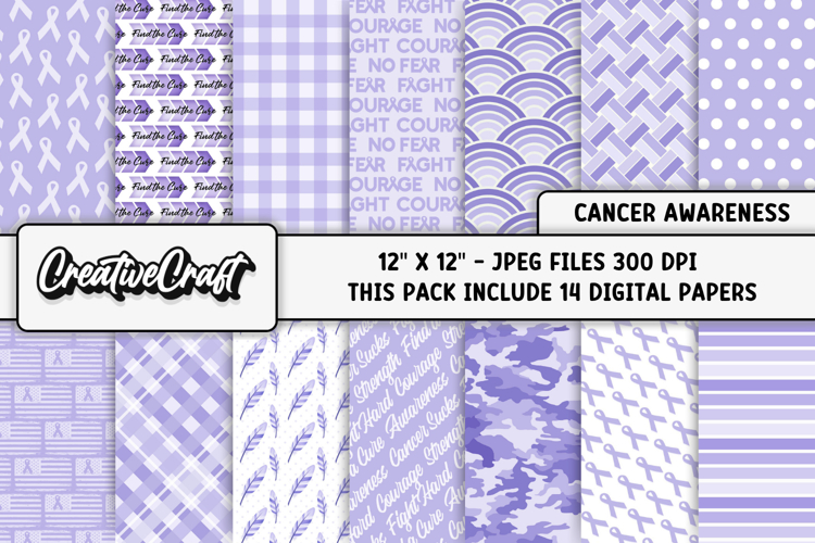 Esophageal Cancer Awareness Digital Papers, illustrations