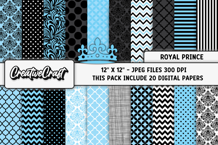 Royal Prince Digital Paper, royal prince digital scrapbook