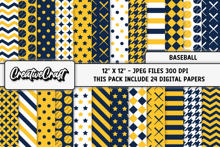 Baseball Sport Digital Paper, baseball graphic illustrations