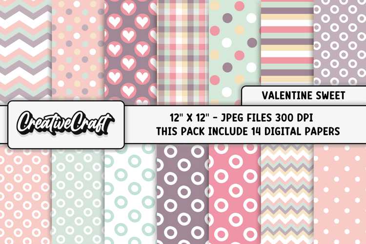 Valentine Scrapbook Paper Image 2