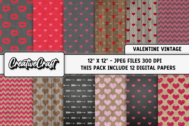 Valentine Scrapbook Paper Image 21