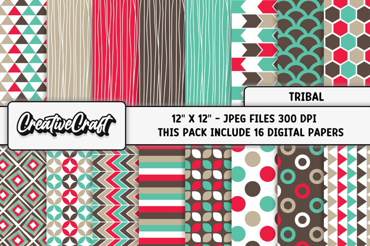Boho Scrapbook Paper Image 7