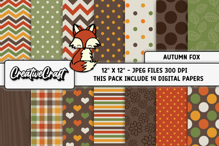 Autumn Fall Digital Paper, thanksgiving digital scrapbook