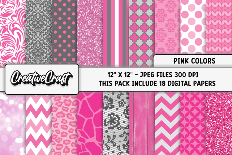 Pink Colors Digital Papers, pink colors backgrounds designs