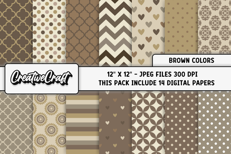 Brown Colors Digital Papers, brown backgrounds designs