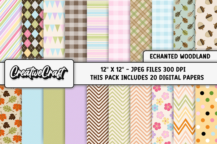 Autumn Fall Digital Paper, thanksgiving digital scrapbook