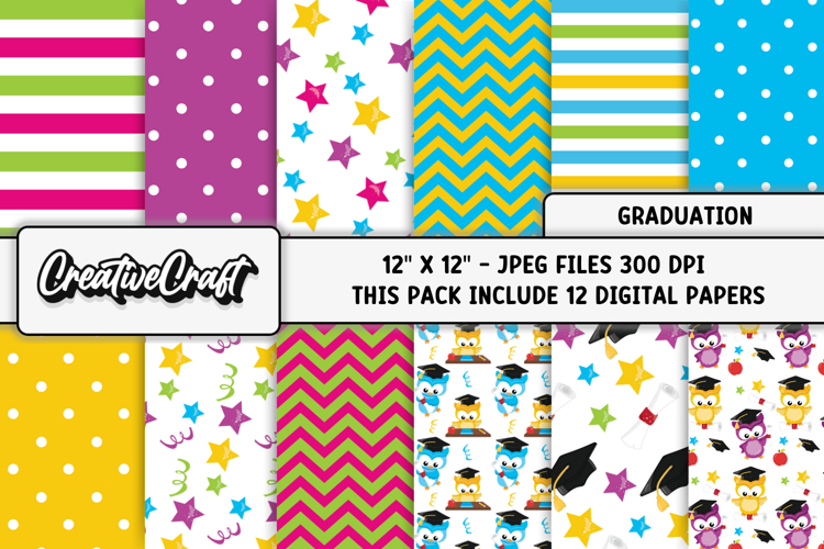 Graduation Digital Papers, scrapbooking backgrounds designs