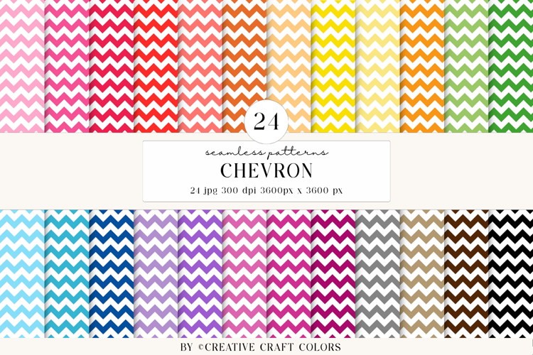 Chevron Seamless Patterns, rainbow digital papers designs