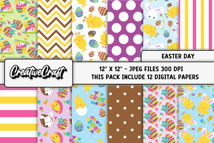 Easter Day Digital Paper, easter day background illustration