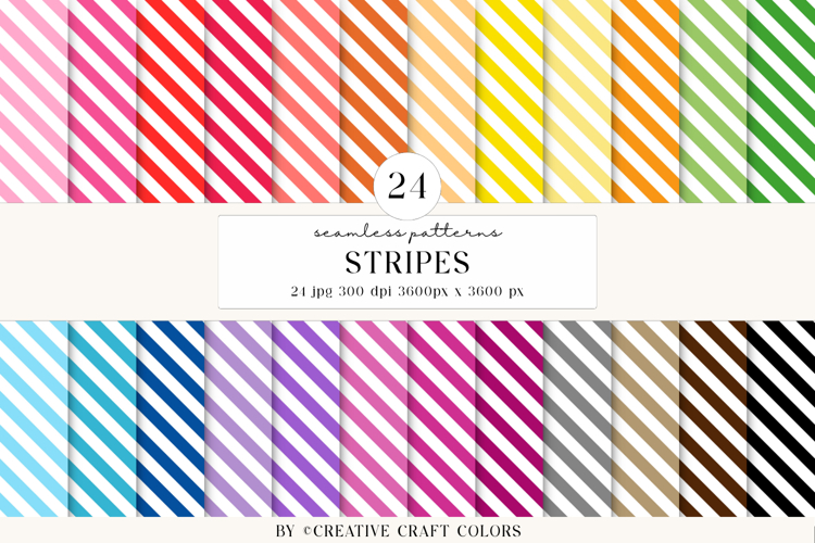 Stripes Seamless Patterns, rainbow digital papers designs