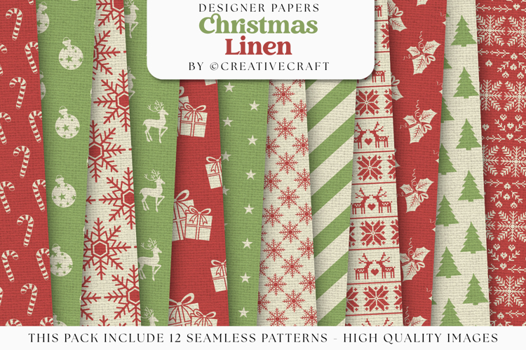 Merry Christmas Seamless Patterns, christmas digital papers