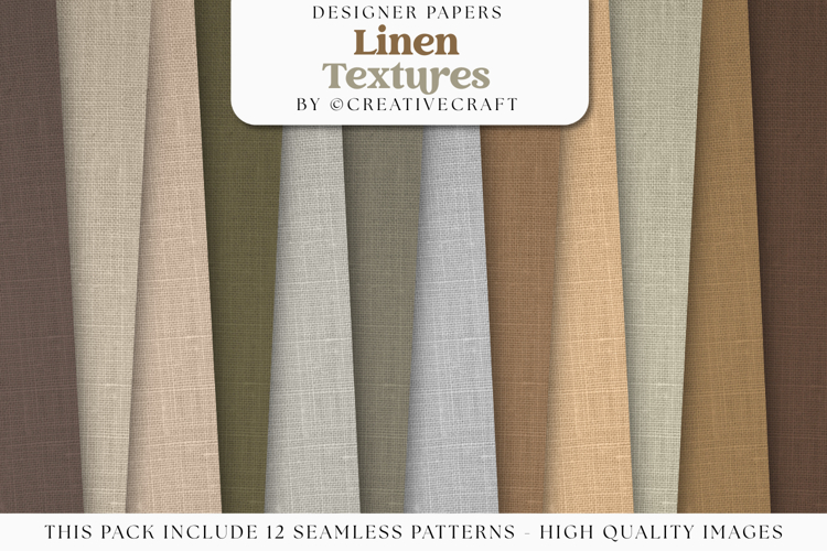 Linen Textures Seamless Patterns, linen digital papers