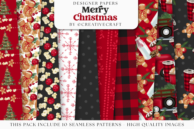 Christmas Seamless Pattern, christmas digital paper graphic