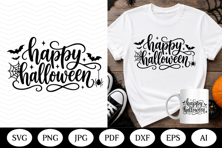 Happy Halloween SVG Design, cut file, cricut silhouette