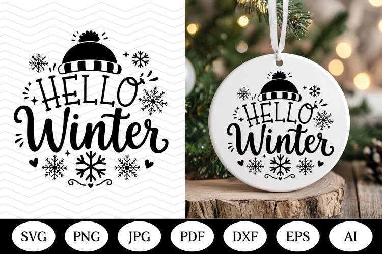 Christmas Ornament SVG Design, christmas round illustration