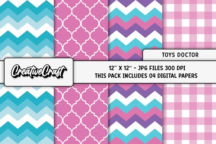Toys Doctor Digital Papers, scrapbooking backgrounds designs