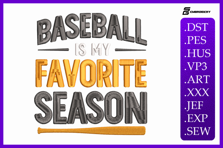 Baseball Quote Sports Fan Embroidery Design