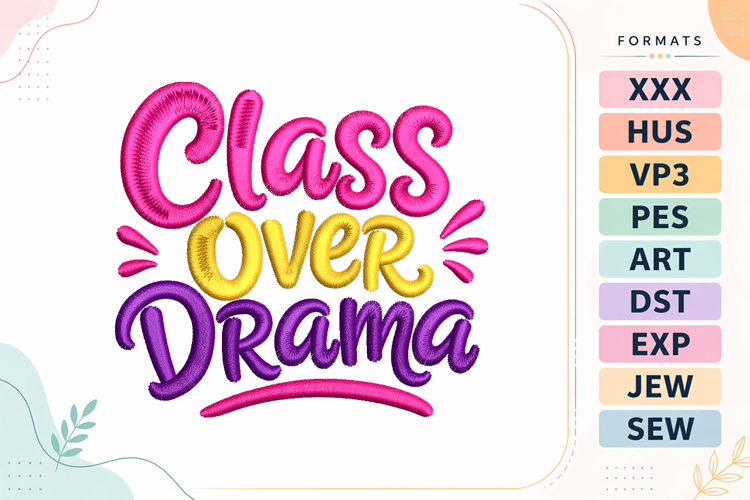 Teen School Quote Embroidery Design