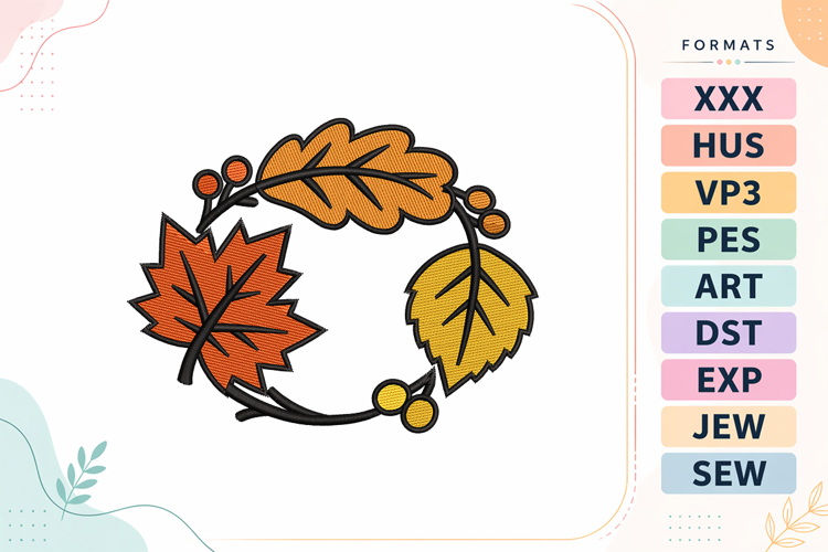 Leaves Embroidery Designs Image 23