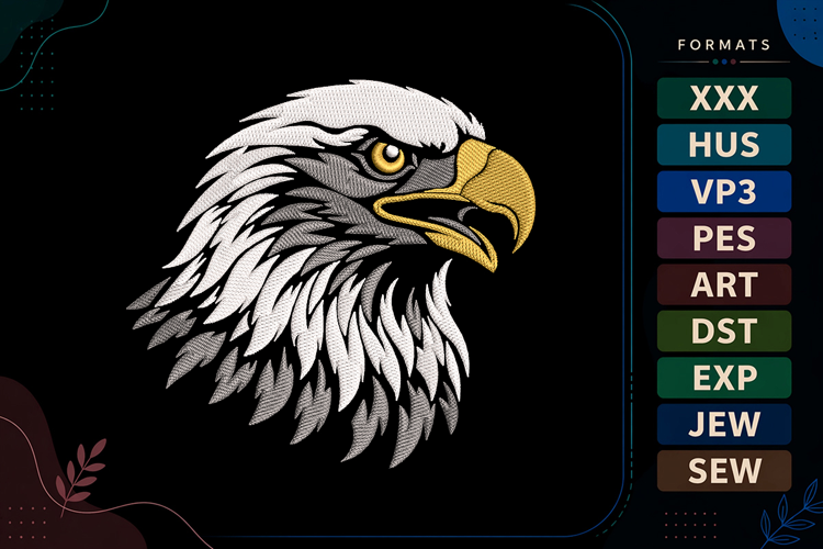 American Eagle Motif Embroidery Design