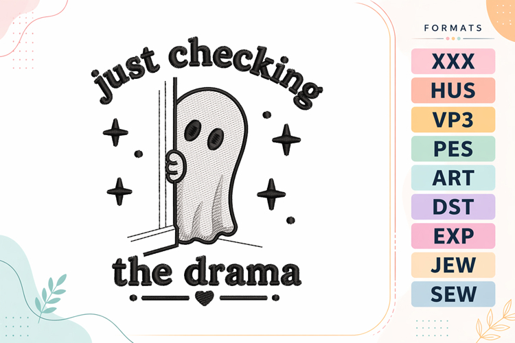 Ghost Dream Funny Quote Halloween Embroidery Design