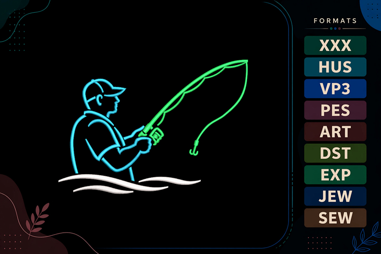 Fishing Embroidery Designs Image 7