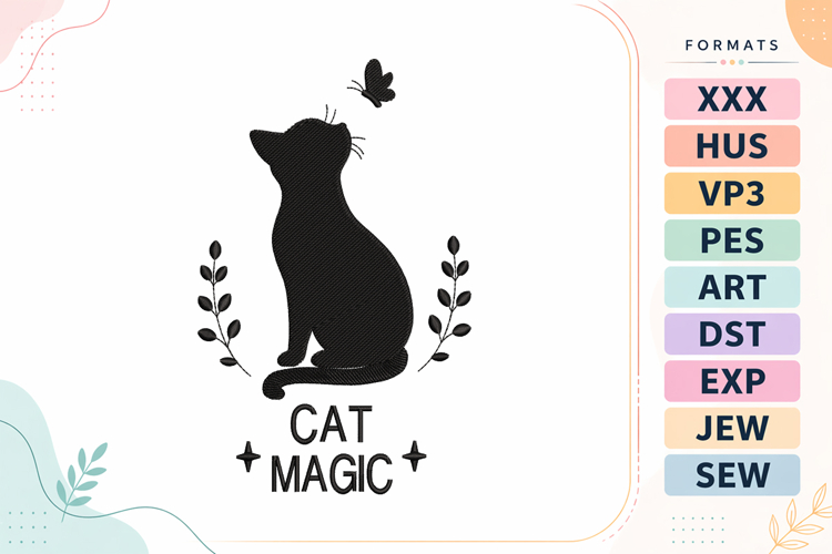Cat Embroidery Designs Image 9