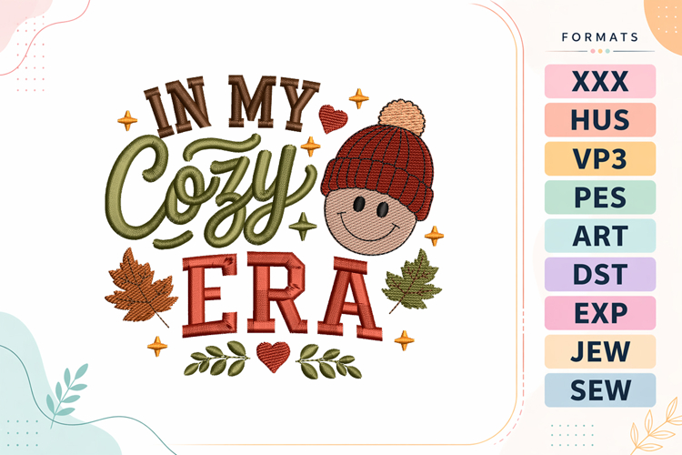Cozy Fall Quote Embroidery Design