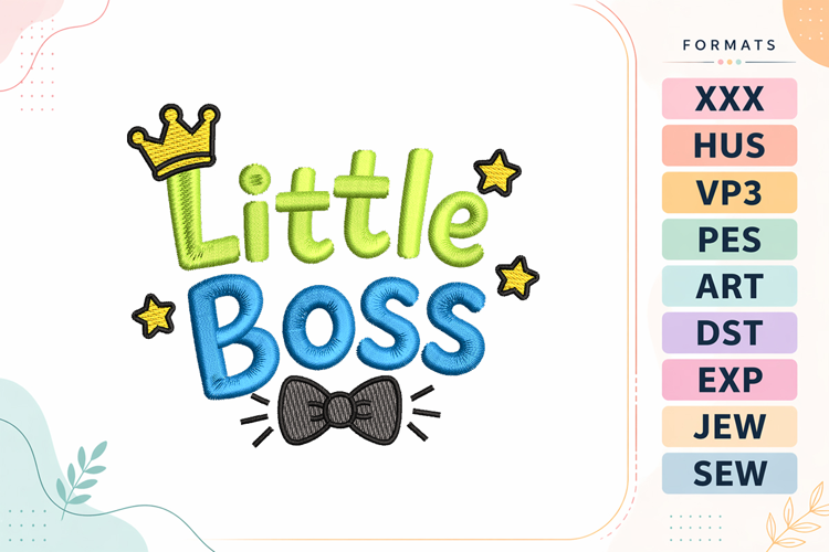 Baby Boy Motif Embroidery Design