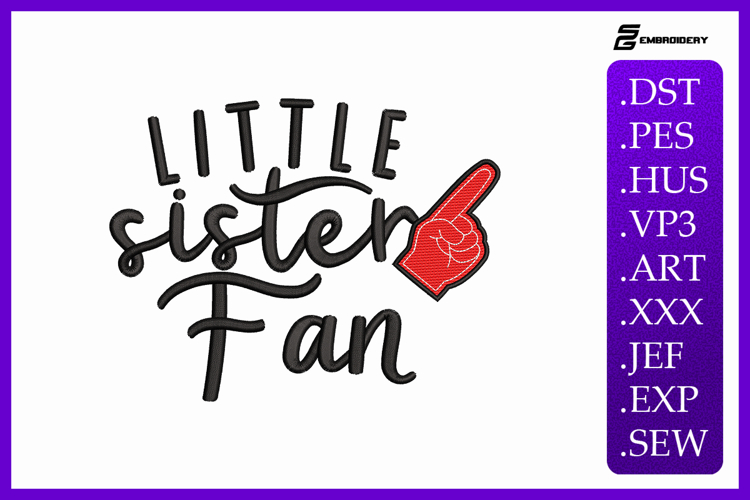 Baseball Sister Sports Quote Embroidery Design