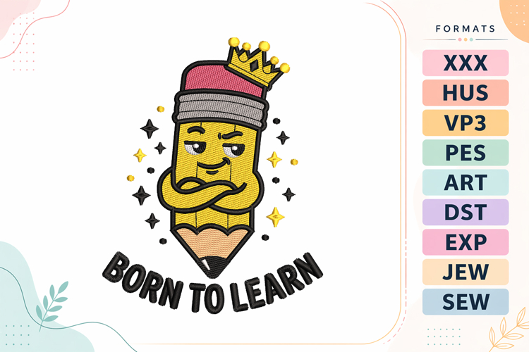 Student Pencil Back To School Embroidery Design