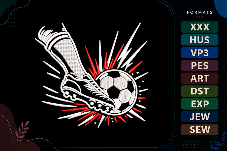 Football Embroidery Design Image 20