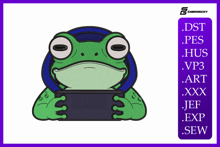 Frog Embroidery Image 2