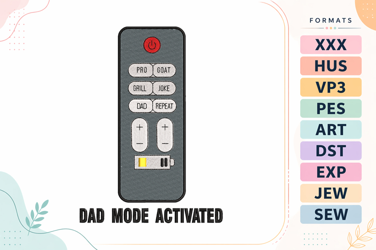 Funny Fathers Day Quote Embroidery Design