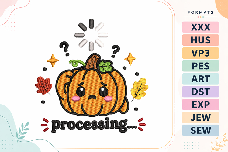 Pumpkin Embroidery Image 8