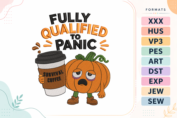 Fully Qualified Halloween Embroidery Design