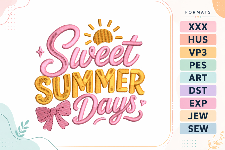 Summer Embroidery Designs Image 5