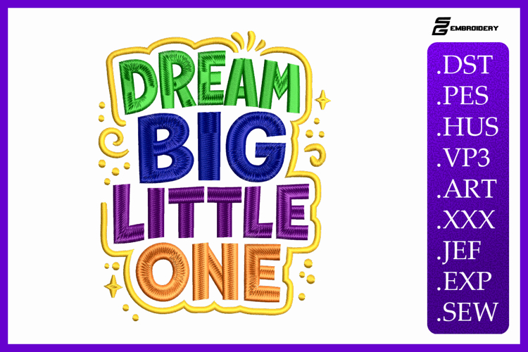 Inspirational Baby Quote Embroidery Design