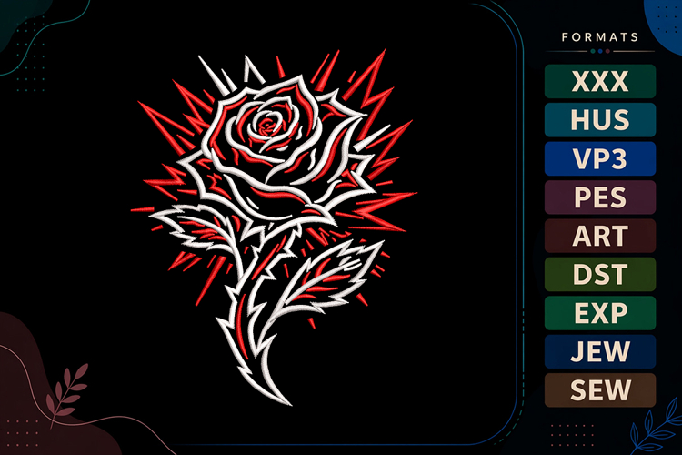Rose Embroidery Image 4