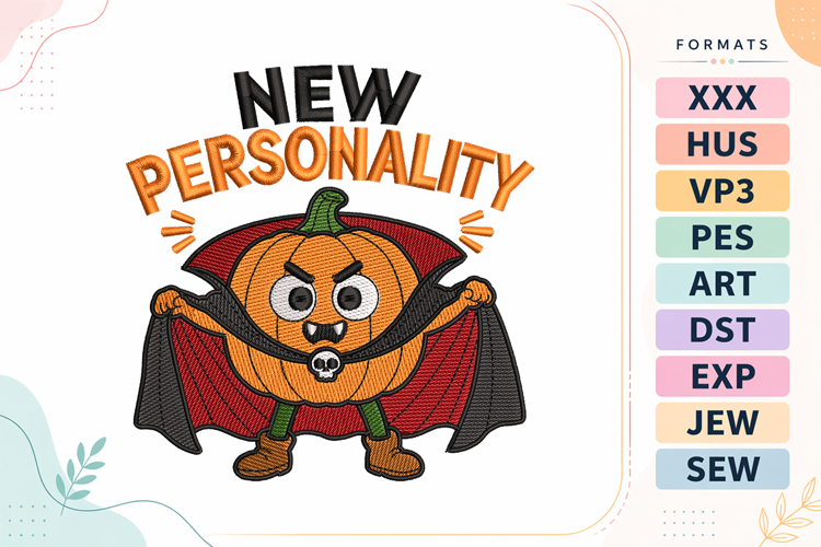 New Personality Halloween Embroidery Design