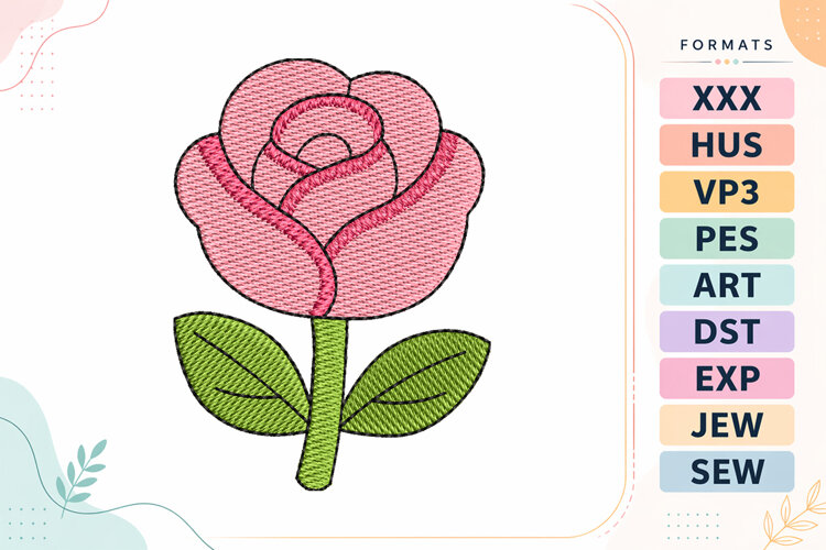 Mini Rose Flower Embroidery Designs For Machine example image 1