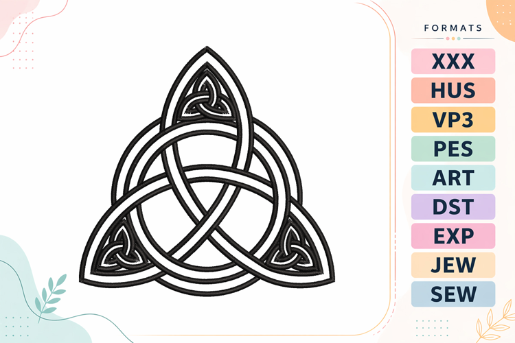Eternal Celtic Symbol Embroidery Design