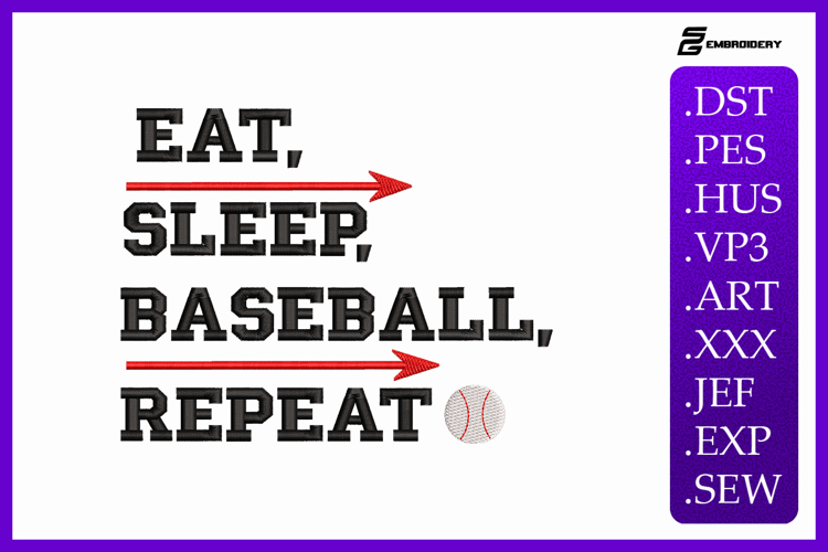 Baseball Love Quote Sport Embroidery Design