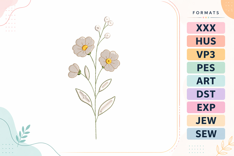 Wildflower Embroidery Designs Image 12