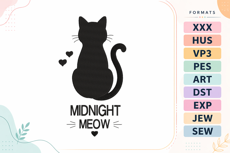 Cat Embroidery Designs Image 11