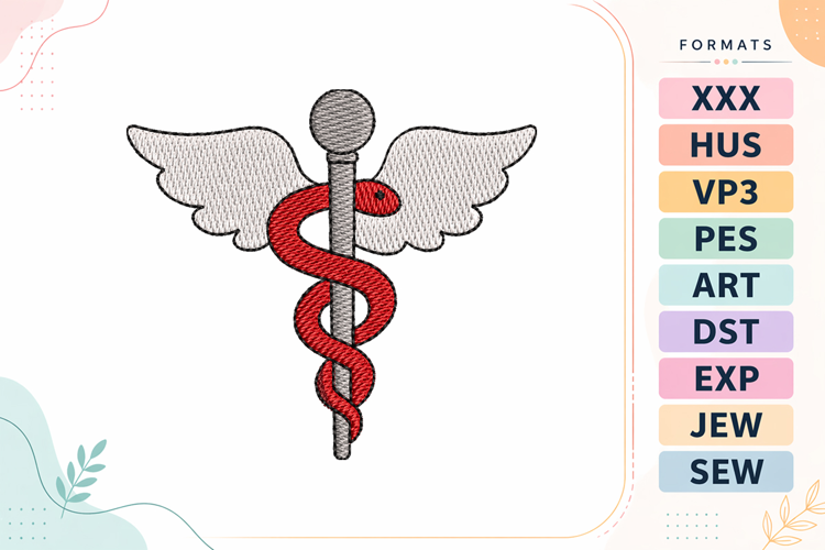 Mini Medical Symbol Embroidery Designs For Machine