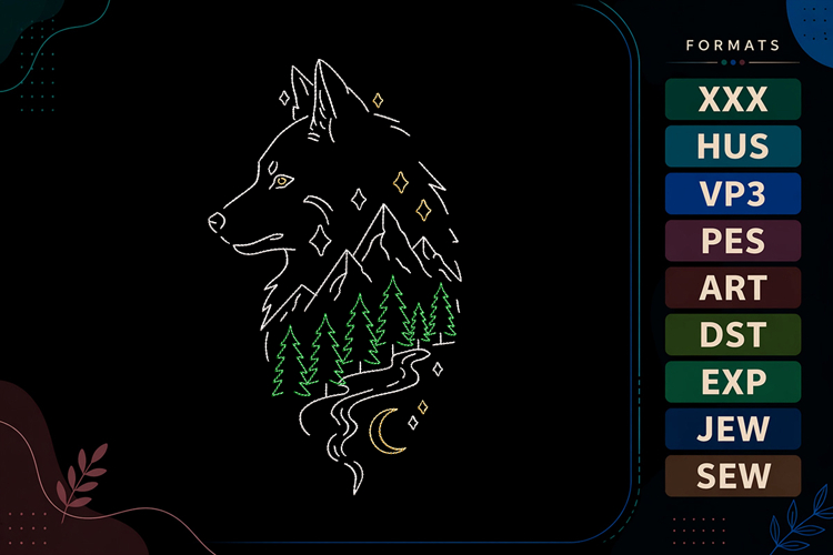 Mountain Embroidery Image 2