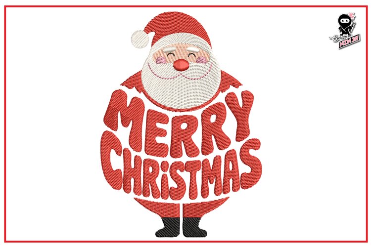 Merry Christmas | Snata Claus Christmas Embroidery example image 1